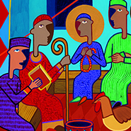 The boy Jesus in the temple